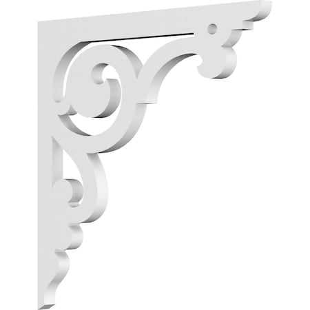 Ekena Millwork Hurley Architectural Grade PVC Bracket, 5/8"W X 12"D X 12"H BKTP01X12X12HU